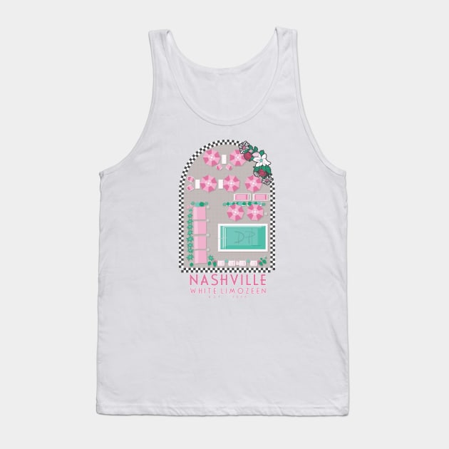 White Limozeen Tank Top by Taylor Thompson Art